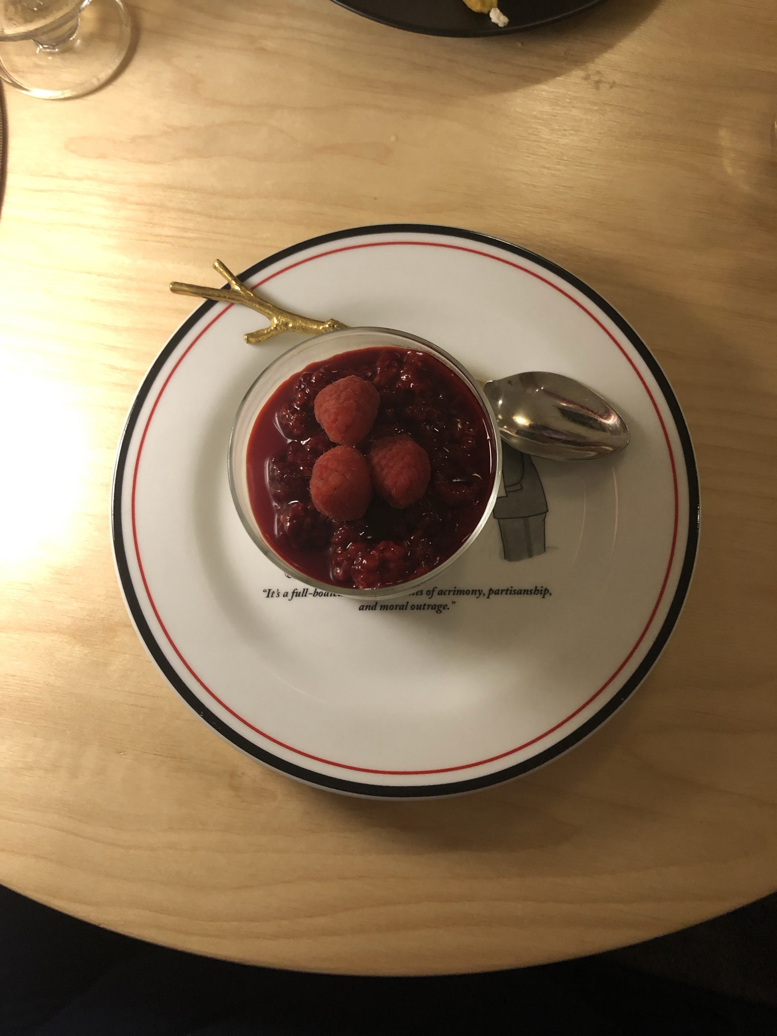 Raspberry panna cotta